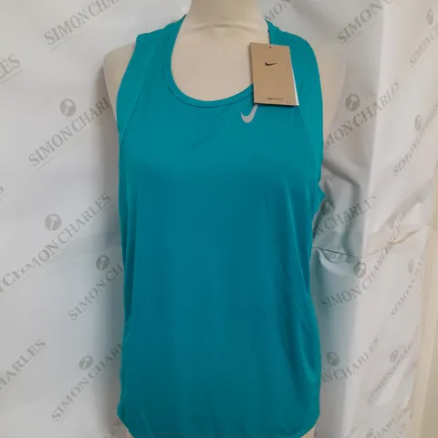 NIKE WOMENS DRI-FIT TANK IN TURQUOISE SIZE L