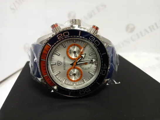 RUCKSTUHL CHRONOGRAPH LEATHER STRAP WATCH RRP £560