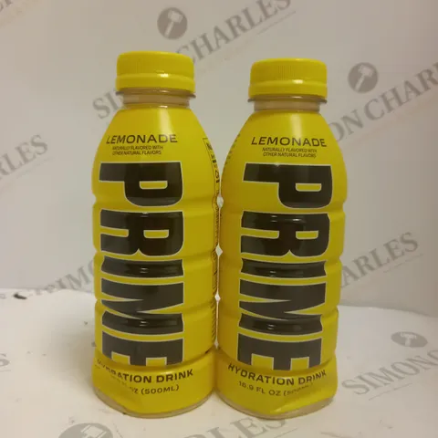 2 X BOTTLES OF PRIME HYDRATION DRINK - LEMONADE 