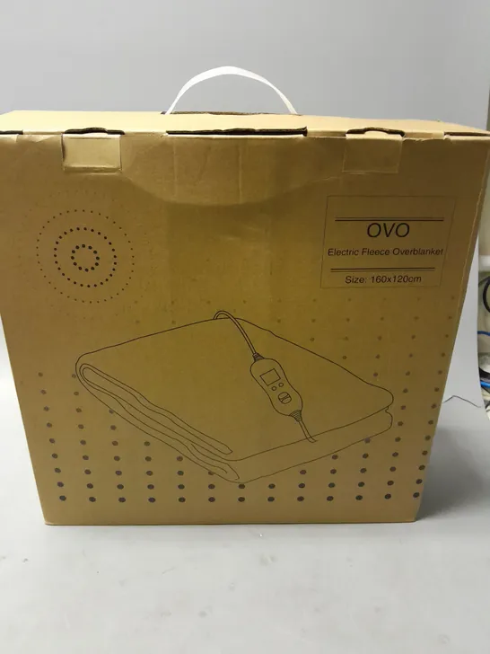 BOXED OVO ELECTRIC FLEECE OVERBLANKET - 160X120CM