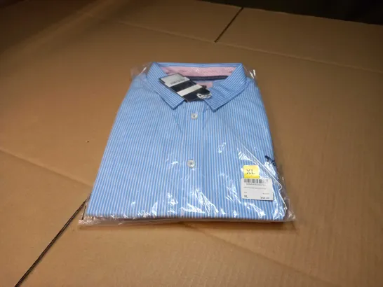 PACKAGED CREW CLOTHING COMPANY SKY/MICRO STRIPE SHIRT - XL