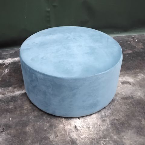 QUALITY BRITISH DESIGNER LOUNGE Co. DKY BLUE CIRCULAR FOOTSTOOL 