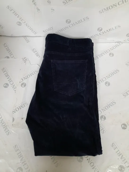 SPOKE NAVY BLUE CORD TROUSERS SIZE 38