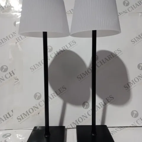 BOXED SFIXX SET OF 2 INDOOR/OUTDOOR TOUCH TABLE LIGHTS BLACK