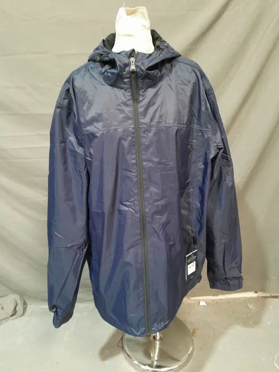 TOG24 CRAVEN MENS PACK AWAY JACKET NAVY SIZE XXL