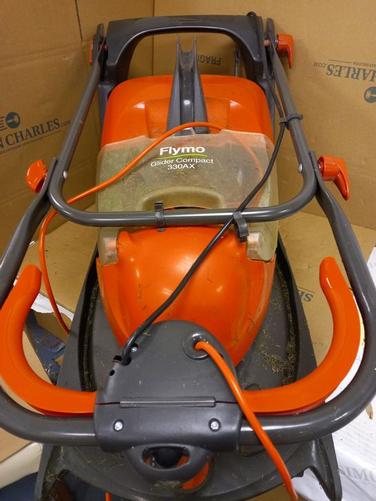 FLYMO GLIDER COMPACT 330AX ELECTRIC HOVER COLLECT LAWN MOWER