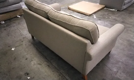 QUALITY DESIGNER 2 SEATER BEIGE FABRIC SOFA