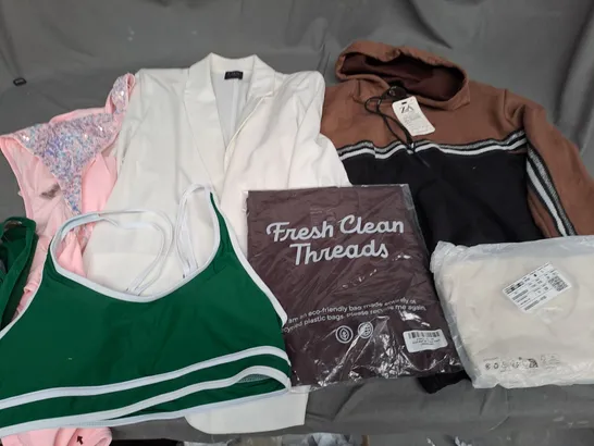 LARGE QUANTITY OF ASSORTED CLOTHING ITEMS TO INCLUDE M&S, FRESH CLEAN AND SLAZENGER