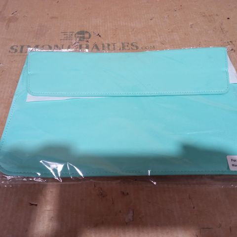 TEAL COLOURED LEATHER SLIP CASE FOR IPAD (11.6 INCH)