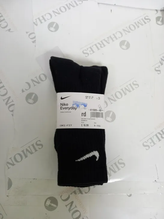 PACK OF 3 NIKE EVERYDAY SOCKS SIZE 6-11