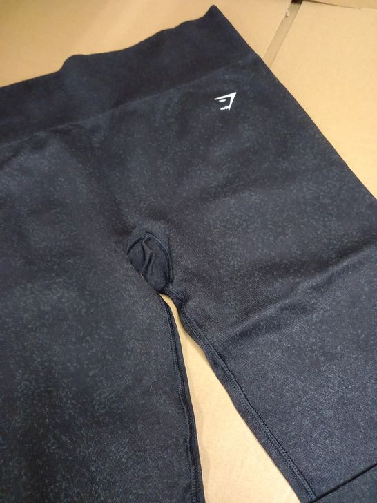 GYMSHARK BLACK/LOGO FITNESS LEGGINGS - XL