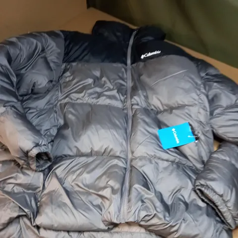 COLUMBIA PUFFER COAT IN BLACK GREY - XXL