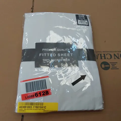 BAGGED HARPER-MAE MICROFIBER BRUSHED FITTED SHEET - KING SIZE (1 ITEM)