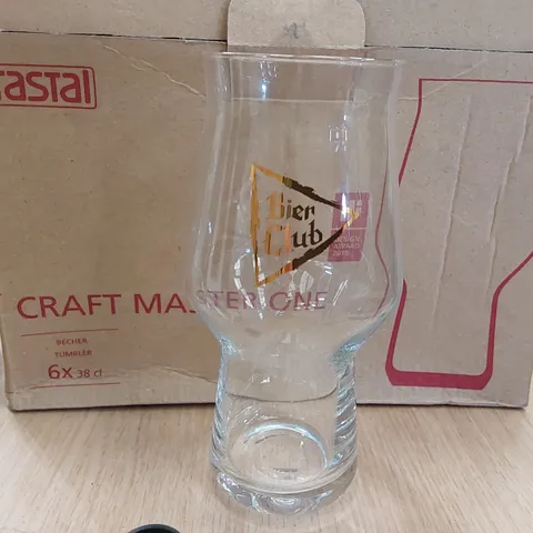 PALLET OF APPROXIMATELY 1980 BRAND NEW BOXED GOLD BIER CLUB CRAFT MASTER ONE 380ML BEER GLASSES