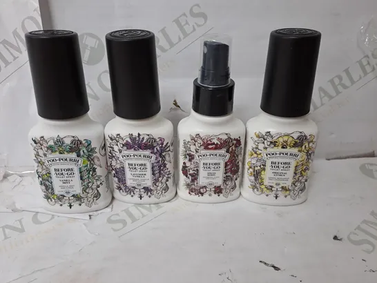 LOT OF 4 BEFORE YOU GO TOILET SPRAY 