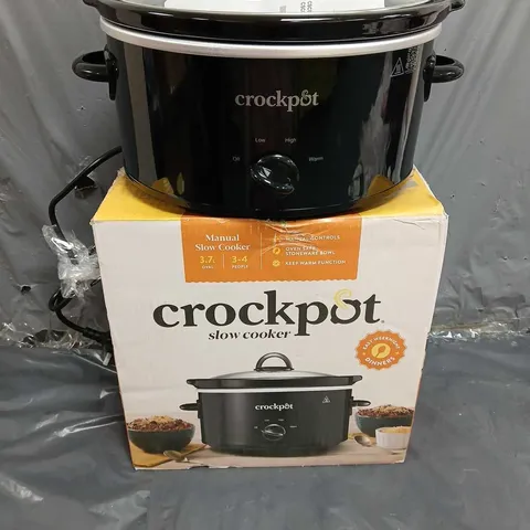 BOXED CROCKPOT MANUAL SLOW COOKER 3.7L