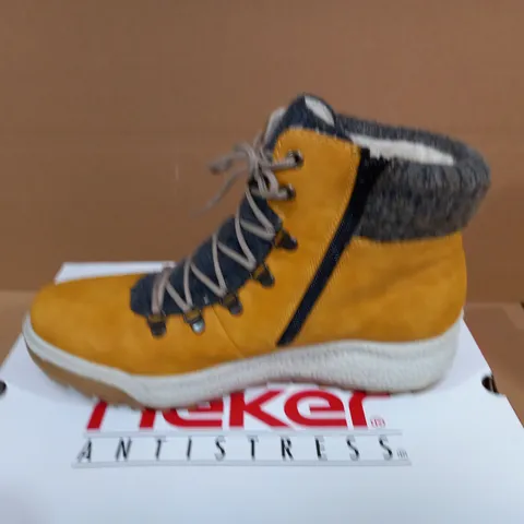RIEKER LACE BOOT YELLOW - SIZE 7.5