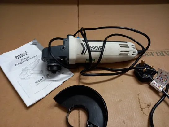 UNBOXED MAC ALLISTER 750W ANGLE GRINDER