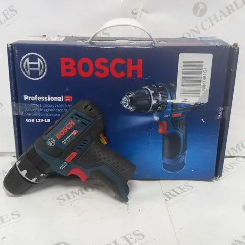 BOSCH PROFESSIONAL CORDLESS IMPACT DRILL/DRIVER 12-15V