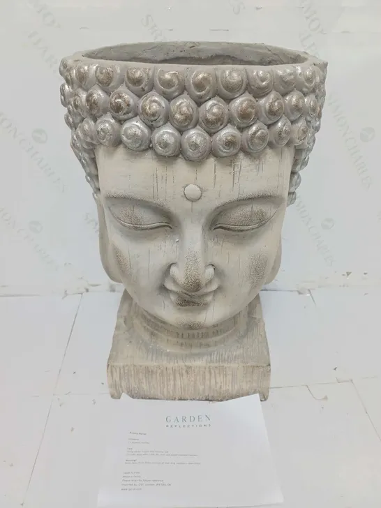 BOXED GARDEN REFLECTIONS GIANT BUDDHA HEAD PLANTER