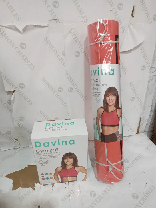 DAVINA FITNESS SWISS BALL WITH YOGA MAT & PUMP