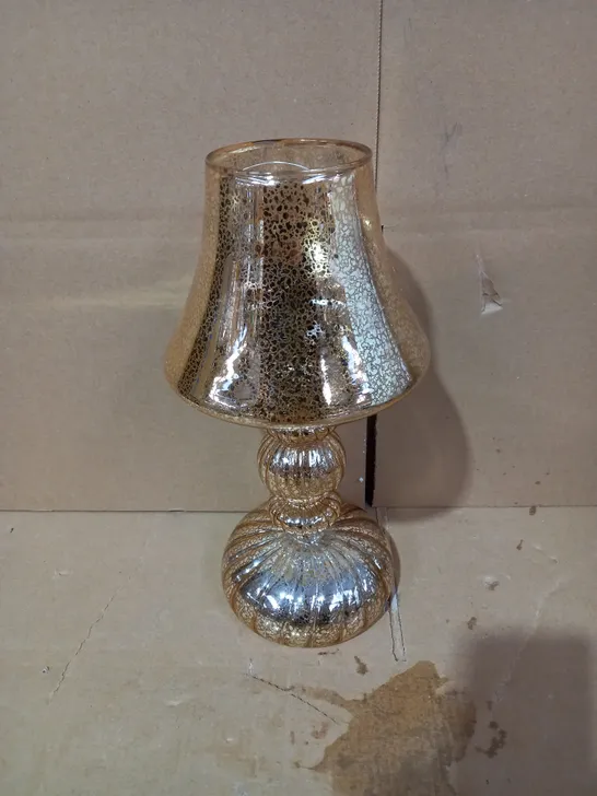HOME REFLECTIONS PRE-LIT LED MERCURY GLASS LAMP GOLD