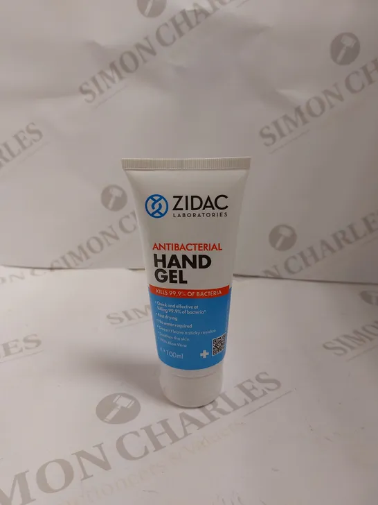 BOX OF APPROXIMATELY 180 (12 PER BOX) ZIDAC LABORATORIES ANTIBACTERIAL HAND GEL - 100ML	