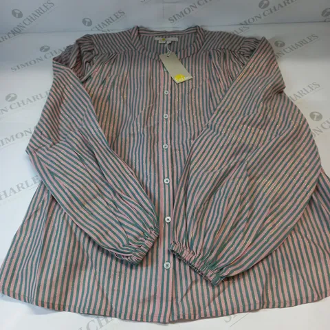 BODEN CIRCLE CUT PEASANT BLOUSE IN PINK SIZE 14