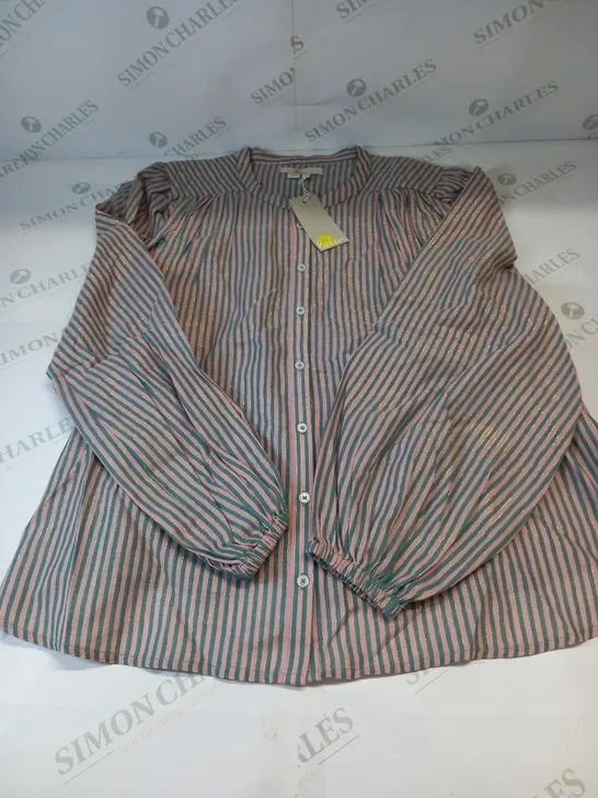 BODEN CIRCLE CUT PEASANT BLOUSE IN PINK SIZE 14