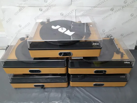 LOT OF 5 UNBOXED JAM PORTABLE TURNTABLES