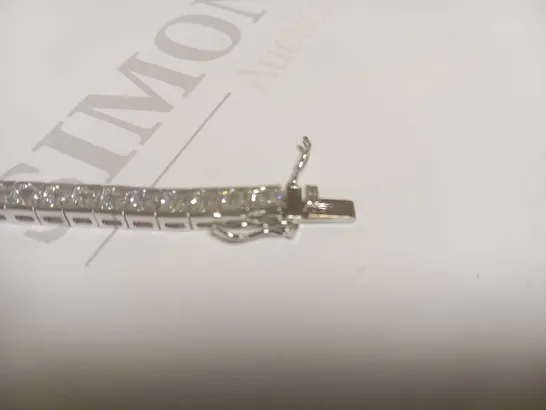 2 BRAND NEW DIAMONIQUE RHODIUM PLATED BRACELETS