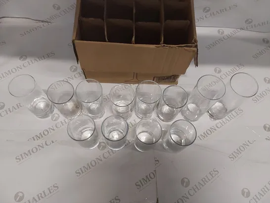 BOX OF 12X ASSORTED DRINKS GLASSES