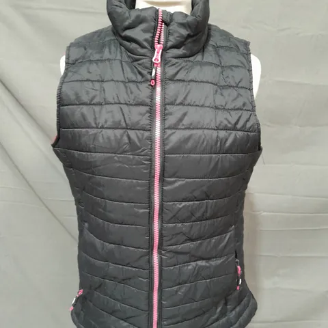 TRESPASS GILET IN BLACK/PINK - MEDIUM