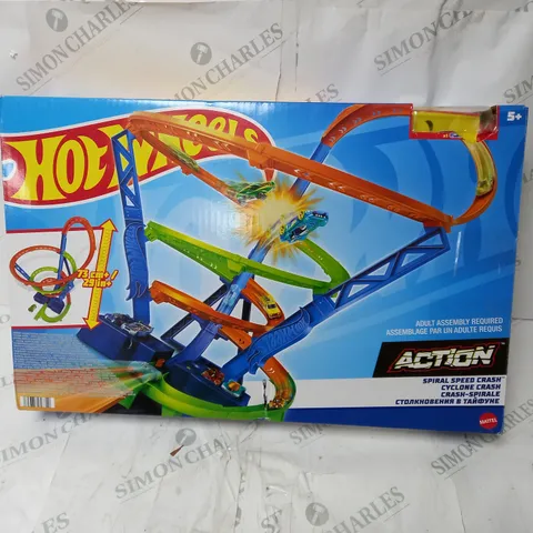 BOXED HOTWHEELS ACTION SPIRAL SPEED CRASH