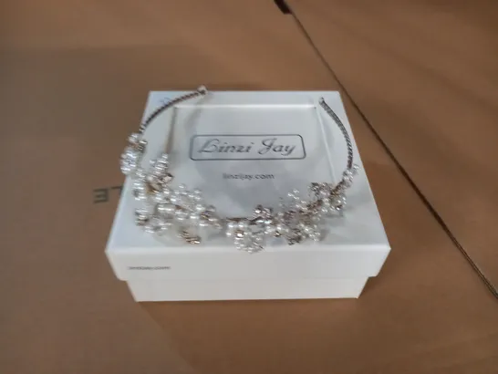 BOXED LINZI JAY EMBELLISHED BRIDAL TIARA