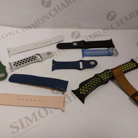 BOX OF APPROX 50 LOOSE APPLE WATCH STRAPS IN ASSORTED COLOURS 