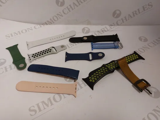 BOX OF APPROX 50 LOOSE APPLE WATCH STRAPS IN ASSORTED COLOURS 