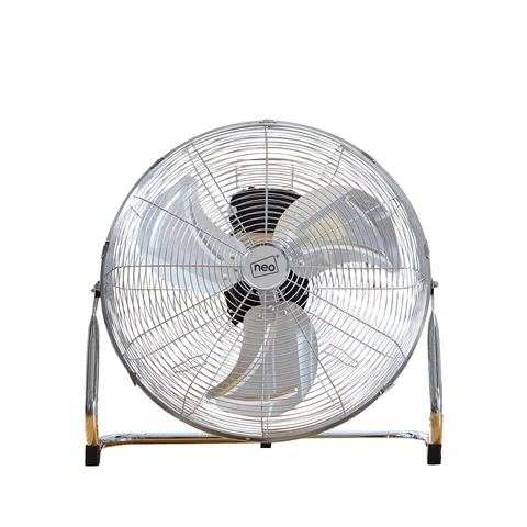 BOXED NEO HIGH VELOCITY CHROME METAL FLOOR FREESTANDING FAN – 12 INCH (1 BOX)