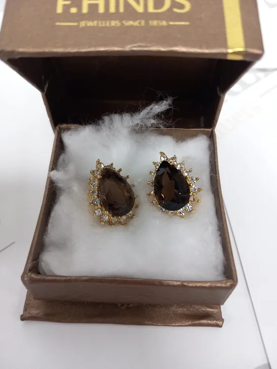 BOXED F.HINDS JEWELLED EARRINGS