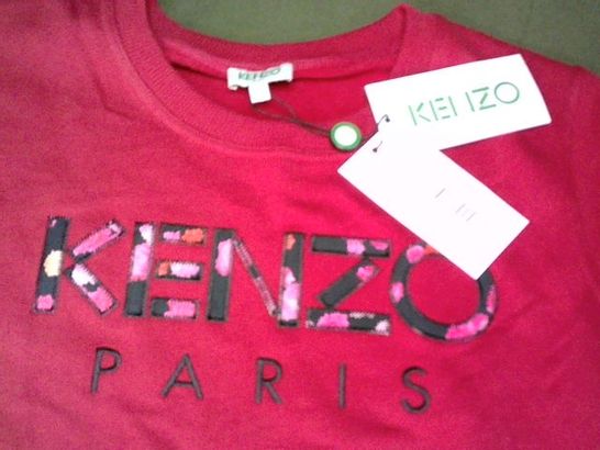 KENZO PARIS RED CREW NECK JUMPER - M