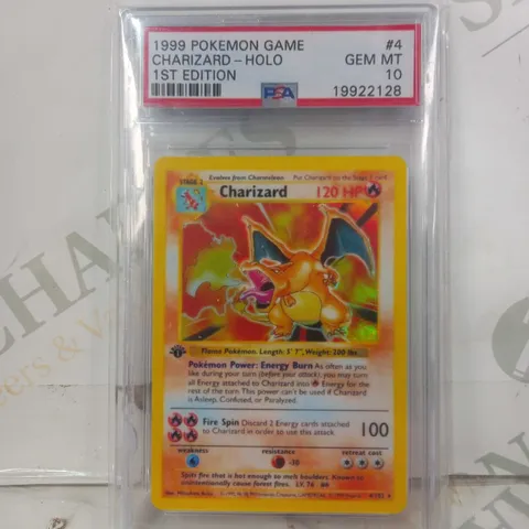 PROXY PSA FRAMED TRADING CARD - CHARIZARD HOLO 1ST EDITION (1999)- REPLICA