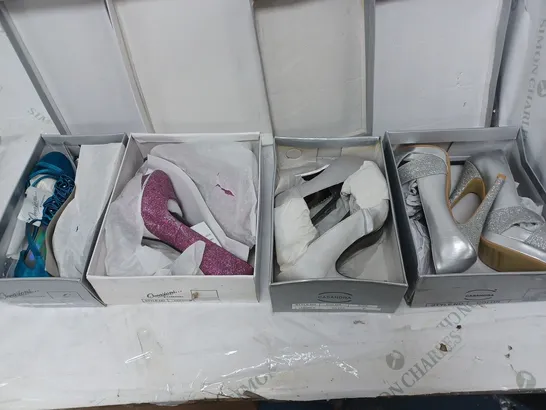 APPROXIMATELY 10 PAIRS OF APPROXIMATELY 10 ASSORTED BOXED SHOES TO INCLUDE BOOTS AND HEELS ETC.