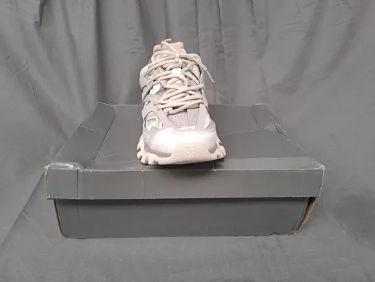 BOXED PAIR OF BALENCIAGA TRACK SNEAKERS IN BEIGE UK SIZE 5