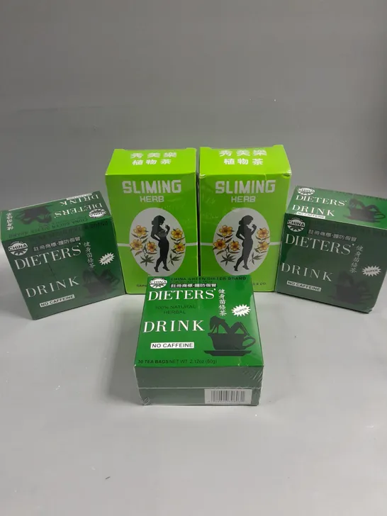 APPROXIMATELY 15 SLIMMING HERBAL TEA PRODUCTS 