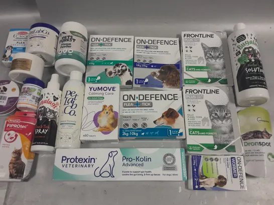 LOT OF APPROXIMATELY 28 ASSORTED PET CARE ITEMS TO INCLUDE FRONTLINE SPOT-ON,PROTEXIN PRO-KOLIN AND SHAMPOO