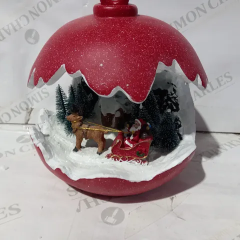 SANTAS EXPRESS PRE-LIT SPHERE WITH CHRISTMAS CHARACTER SCENE