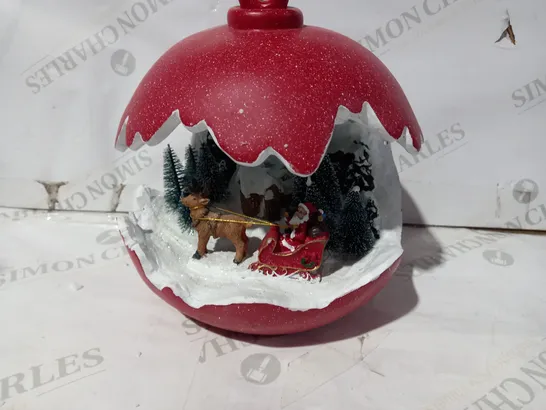 SANTAS EXPRESS PRE-LIT SPHERE WITH CHRISTMAS CHARACTER SCENE