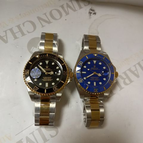 LOT OF 2 DESIGNER STYLE NOVELTY WATCHES