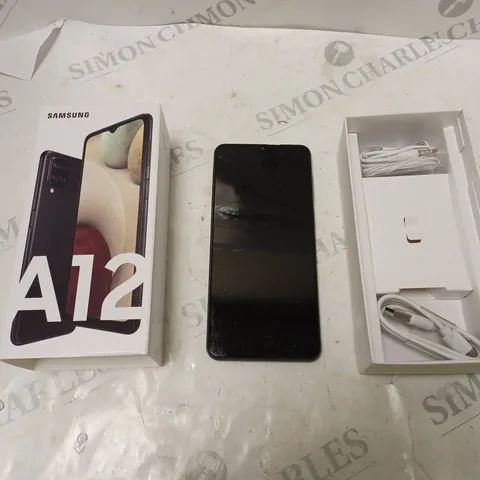 BOXED SAMSUNG A12 IN BLACK WITH ACCESSORIES 
