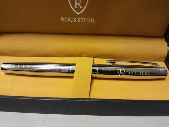 BOXED RUCKSTUHL STAINLESS STEEL BALL POINT PEN